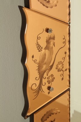 #dimanoinmano, #modernariato, #complementi, moderne, Accessoires, Spiegel, getöntes Glas, dekoriertes Glas, Glas, 40 Jahre, hergestellt in Italien, italienische Produktion