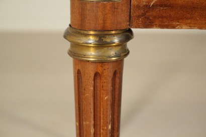 Desk, brass, leather, mahogany, neoclassical, 900, made in italy, #bottega, #mobiliinstile, #dimanoinmano