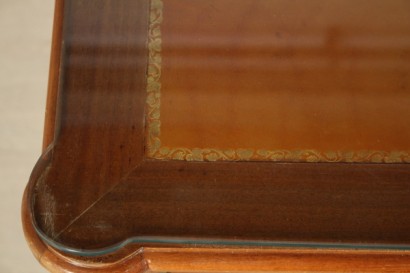 Desk, brass, leather, mahogany, neoclassical, 900, made in italy, #bottega, #mobiliinstile, #dimanoinmano