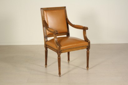 Desk, brass, leather, mahogany, neoclassical, 900, made in italy, #bottega, #mobiliinstile, #dimanoinmano