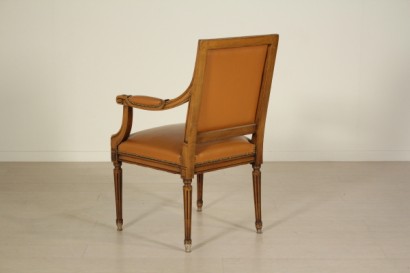 Desk, brass, leather, mahogany, neoclassical, 900, made in italy, #bottega, #mobiliinstile, #dimanoinmano