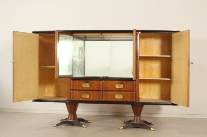 Mobile, de 50 años, palisandro, vidrio, latón decoración pintada, hecha en Italia, #modernariato, #mobilio, #dimanoinmano