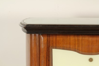 Mobile, de 50 años, palisandro, vidrio, latón decoración pintada, hecha en Italia, #modernariato, #mobilio, #dimanoinmano