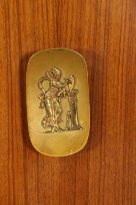 Mobile, de 50 años, palisandro, vidrio, latón decoración pintada, hecha en Italia, #modernariato, #mobilio, #dimanoinmano