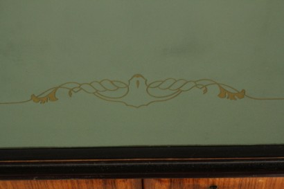 Mobile, de 50 años, palisandro, vidrio, latón decoración pintada, hecha en Italia, #modernariato, #mobilio, #dimanoinmano