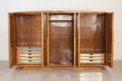 armario, 40 años, decorado, enchapado madera, arce, nogal, hecha en Italia, #modernariato, #mobilio, #dimanoinmano