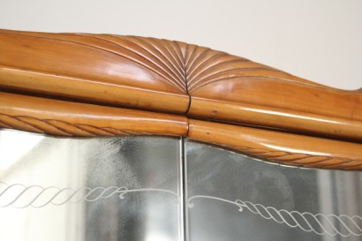 armario, 40 años, decorado, enchapado madera, arce, nogal, hecha en Italia, #modernariato, #mobilio, #dimanoinmano