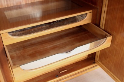 armario, 40 años, decorado, enchapado madera, arce, nogal, hecha en Italia, #modernariato, #mobilio, #dimanoinmano