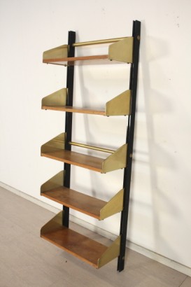 librería, feal, caoba, madera contrachapada, latón, metal, años 50, 60, #modern, #muebles, # {* $ 0 $ *}
