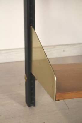 librería, feal, caoba, madera contrachapada, latón, metal, años 50, 60, #modern, #muebles, # {* $ 0 $ *}