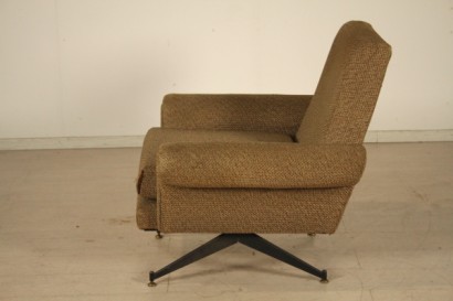 Sillones, 50 años, tapicería, latón metal, tela, hechos en Italia, #modernariato, #poltrone, #dimanoinmano