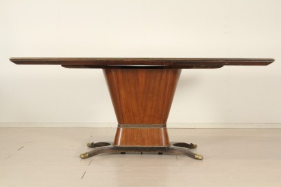 mesa, palo de rosa, vidrio pintado, latón, hecho en Italia, #modernariato, #tavoli, #dimanoinmano