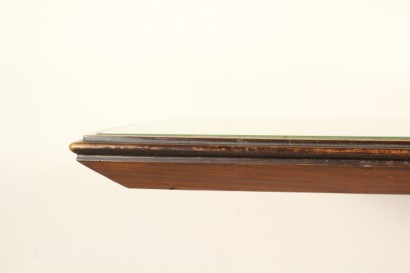 mesa, palo de rosa, vidrio pintado, latón, hecho en Italia, #modernariato, #tavoli, #dimanoinmano