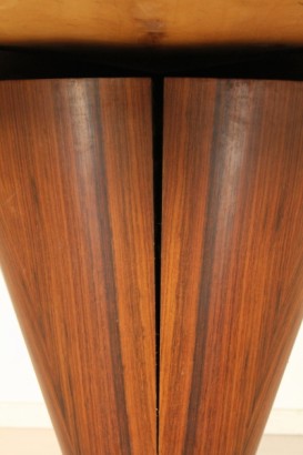 mesa, palo de rosa, vidrio pintado, latón, hecho en Italia, #modernariato, #tavoli, #dimanoinmano