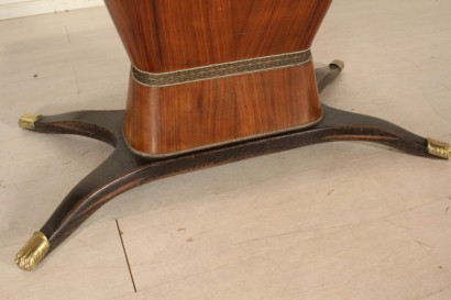 mesa, palo de rosa, vidrio pintado, latón, hecho en Italia, #modernariato, #tavoli, #dimanoinmano