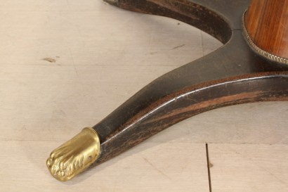 mesa, palo de rosa, vidrio pintado, latón, hecho en Italia, #modernariato, #tavoli, #dimanoinmano