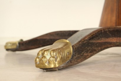 mesa, palo de rosa, vidrio pintado, latón, hecho en Italia, #modernariato, #tavoli, #dimanoinmano