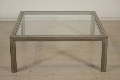 mesa de metal, 70 años, latón, cristal, hecho en Italia, #modernariato, #complementi, #dimanoinmano