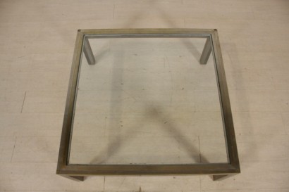 mesa de metal, 70 años, latón, cristal, hecho en Italia, #modernariato, #complementi, #dimanoinmano