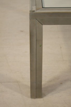 mesa de metal, 70 años, latón, cristal, hecho en Italia, #modernariato, #complementi, #dimanoinmano