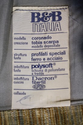 divano, Coronado, imbottitura, velluto, anni 70, anni 80, Tobia Scarpa, B&B Italia, made in italy, #modernariato, #divani, #dimanoinmano