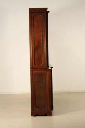 Biblioteca, escritorio, caoba pluma madera, cuero, bronce, 800, 1800, Inglaterra, #antiquariato, #librerie, #vetrine #dimanoinmano