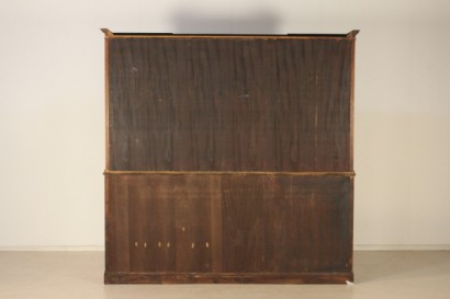 Biblioteca, escritorio, caoba pluma madera, cuero, bronce, 800, 1800, Inglaterra, #antiquariato, #librerie, #vetrine #dimanoinmano