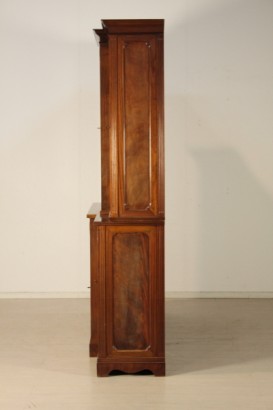 Biblioteca, escritorio, caoba pluma madera, cuero, bronce, 800, 1800, Inglaterra, #antiquariato, #librerie, #vetrine #dimanoinmano