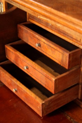 Biblioteca, escritorio, caoba pluma madera, cuero, bronce, 800, 1800, Inglaterra, #antiquariato, #librerie, #vetrine #dimanoinmano