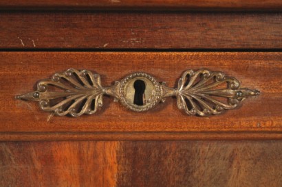 Biblioteca, escritorio, caoba pluma madera, cuero, bronce, 800, 1800, Inglaterra, #antiquariato, #librerie, #vetrine #dimanoinmano