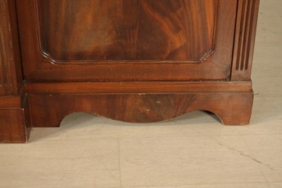 Biblioteca, escritorio, caoba pluma madera, cuero, bronce, 800, 1800, Inglaterra, #antiquariato, #librerie, #vetrine #dimanoinmano