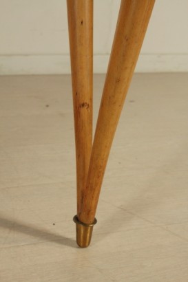 muebles retro, accesorios, consola, consola de 50 años en la haya, consola de madera de haya, virola de cobre amarillo, #dimanoinmano, #modernariato, #complementi