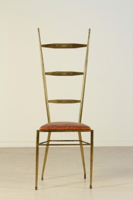 sillas, latón, acolchado, tela, 900, hecha en Italia, #modernariato, #sedie, #dimanoinmano