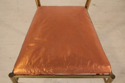 sillas, latón, acolchado, tela, 900, hecha en Italia, #modernariato, #sedie, #dimanoinmano