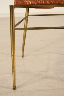 sillas, latón, acolchado, tela, 900, hecha en Italia, #modernariato, #sedie, #dimanoinmano