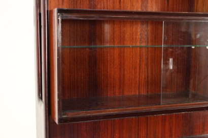 Mobile, de 50 años, madera chapeada, palo de rosa, cristal, hecho en Italia, #modernariato, #mobilio, #dimanoinmano