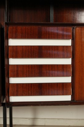 Mobile, de 50 años, madera chapeada, palo de rosa, cristal, hecho en Italia, #modernariato, #mobilio, #dimanoinmano