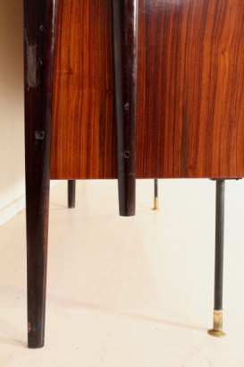 Mobile, de 50 años, madera chapeada, palo de rosa, cristal, hecho en Italia, #modernariato, #mobilio, #dimanoinmano