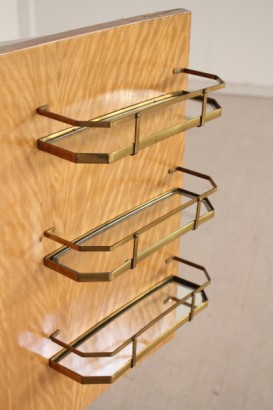 , Muebels para bares, enchapado de madera, madera, latón, hecho en Italia, #modernariato, #mobilio, #dimanoinmano