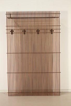 suspensión, 50 años, madera de teca, latón, metal, hecho en Italia, #modernariato, #complementi, #dimanoinmano