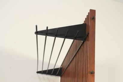 suspensión, 50 años, madera de teca, latón, metal, hecho en Italia, #modernariato, #complementi, #dimanoinmano