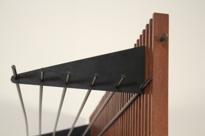 suspensión, 50 años, madera de teca, latón, metal, hecho en Italia, #modernariato, #complementi, #dimanoinmano