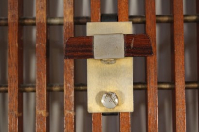 suspensión, 50 años, madera de teca, latón, metal, hecho en Italia, #modernariato, #complementi, #dimanoinmano