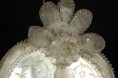 espejo, vidrio grabado, floral, decoraciones, 800, 900, hecha en Italia, #antiquariato, #specchiere, #cornici, #dimanoinmano