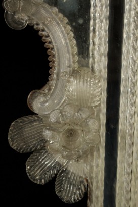 espejo, vidrio grabado, floral, decoraciones, 800, 900, hecha en Italia, #antiquariato, #specchiere, #cornici, #dimanoinmano