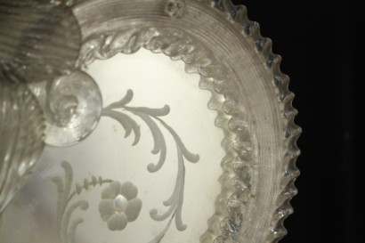 espejo, vidrio grabado, floral, decoraciones, 800, 900, hecha en Italia, #antiquariato, #specchiere, #cornici, #dimanoinmano