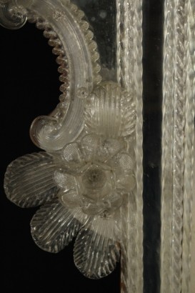 espejo, vidrio grabado, floral, decoraciones, 800, 900, hecha en Italia, #antiquariato, #specchiere, #cornici, #dimanoinmano