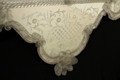 espejo, vidrio grabado, floral, decoraciones, 800, 900, hecha en Italia, #antiquariato, #specchiere, #cornici, #dimanoinmano