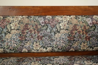 sofá, Imperio, rodapiés, asiento, tapicería, nuez, 800, hecha en Italia, #antiquariato, #sedie, #poltrone, #divani, #dimanoinmano