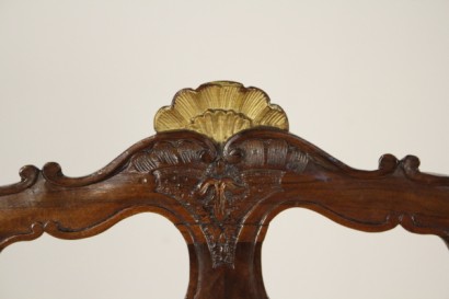 sillas, estilo barroco, dorado, 700, Veneto, nogal, hecha en Italia, #antiquariato, #sedie, #dimanoinmano